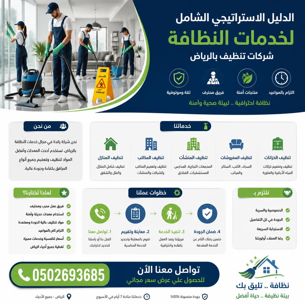 الدليل الاستراتيجي الشامل لخدمات النظافة : شركات تنظيف بالرياض 0502693685