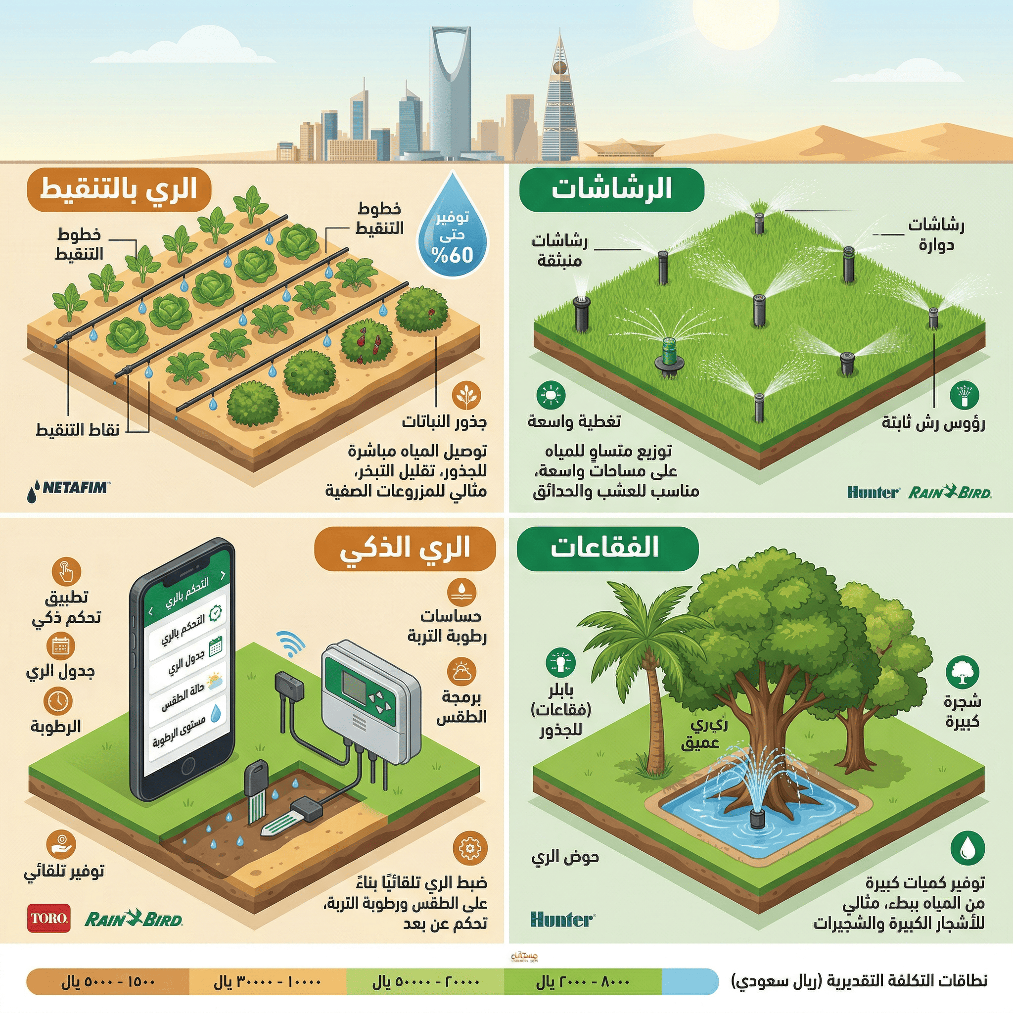 أفضل شبكات ري للفلل بالرياض